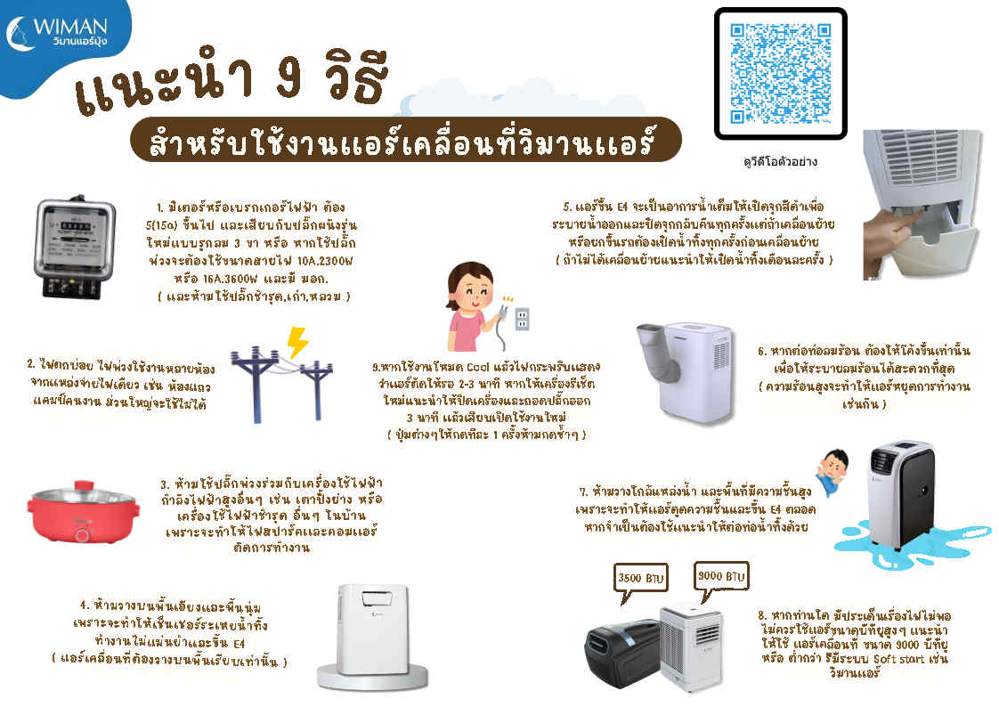 9 Basic use Portable Air Conditioner