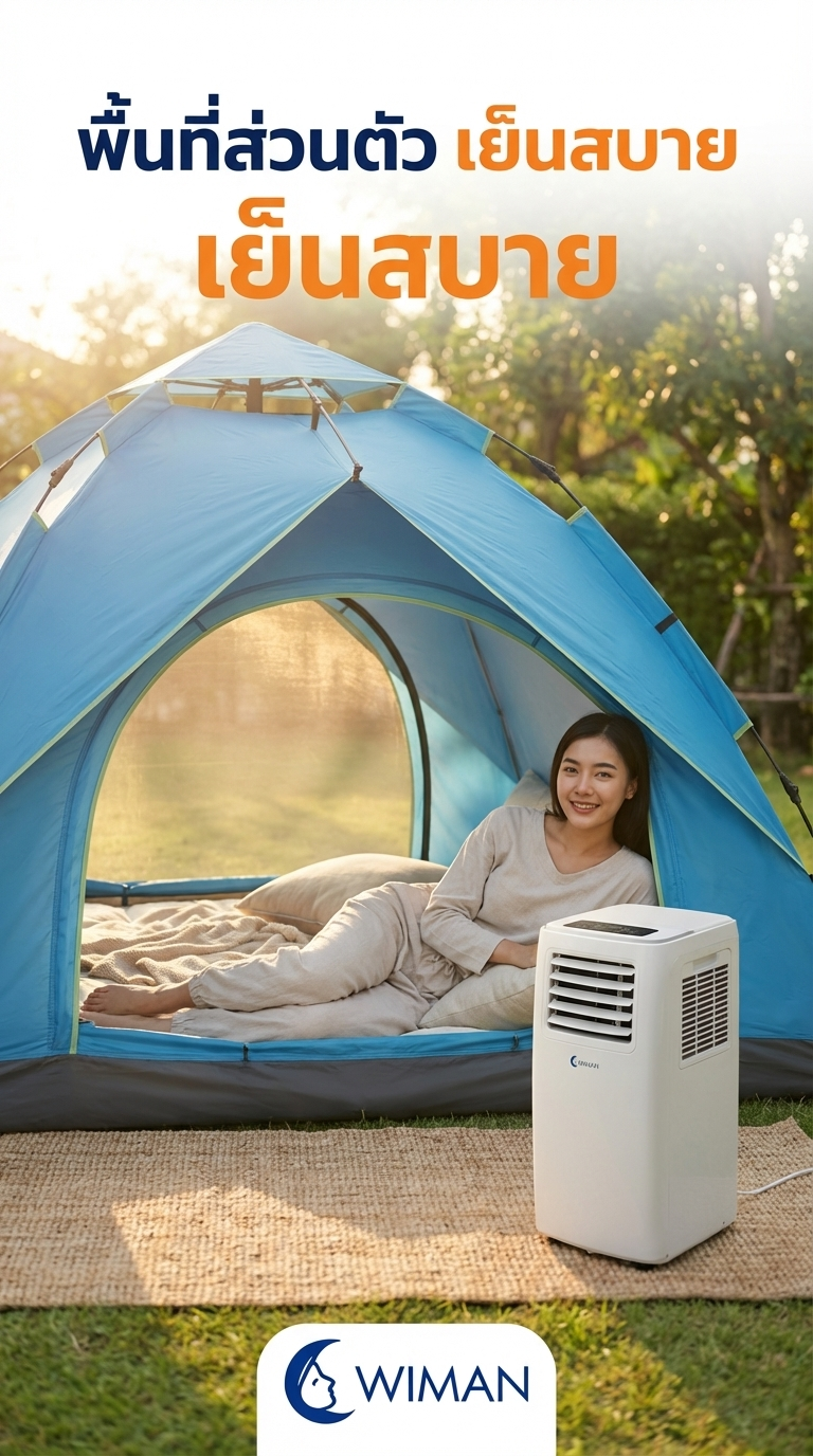 รีวิว วิมานแอร์: แอร์เคลื่อนที่ 3000 BTU + เต็นท์แอร์ สร้างโอเอซิสส่วนตัว