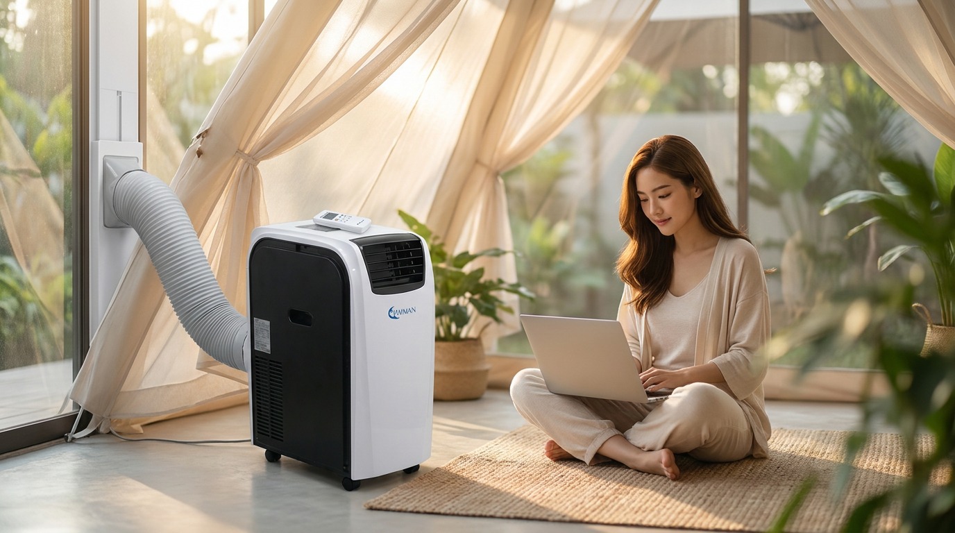 ร้อนจนทำงานไม่รู้เรื่อง? WIMAN PC50 แอร์เคลื่อนที่ 18000 BTU เอาอยู่!