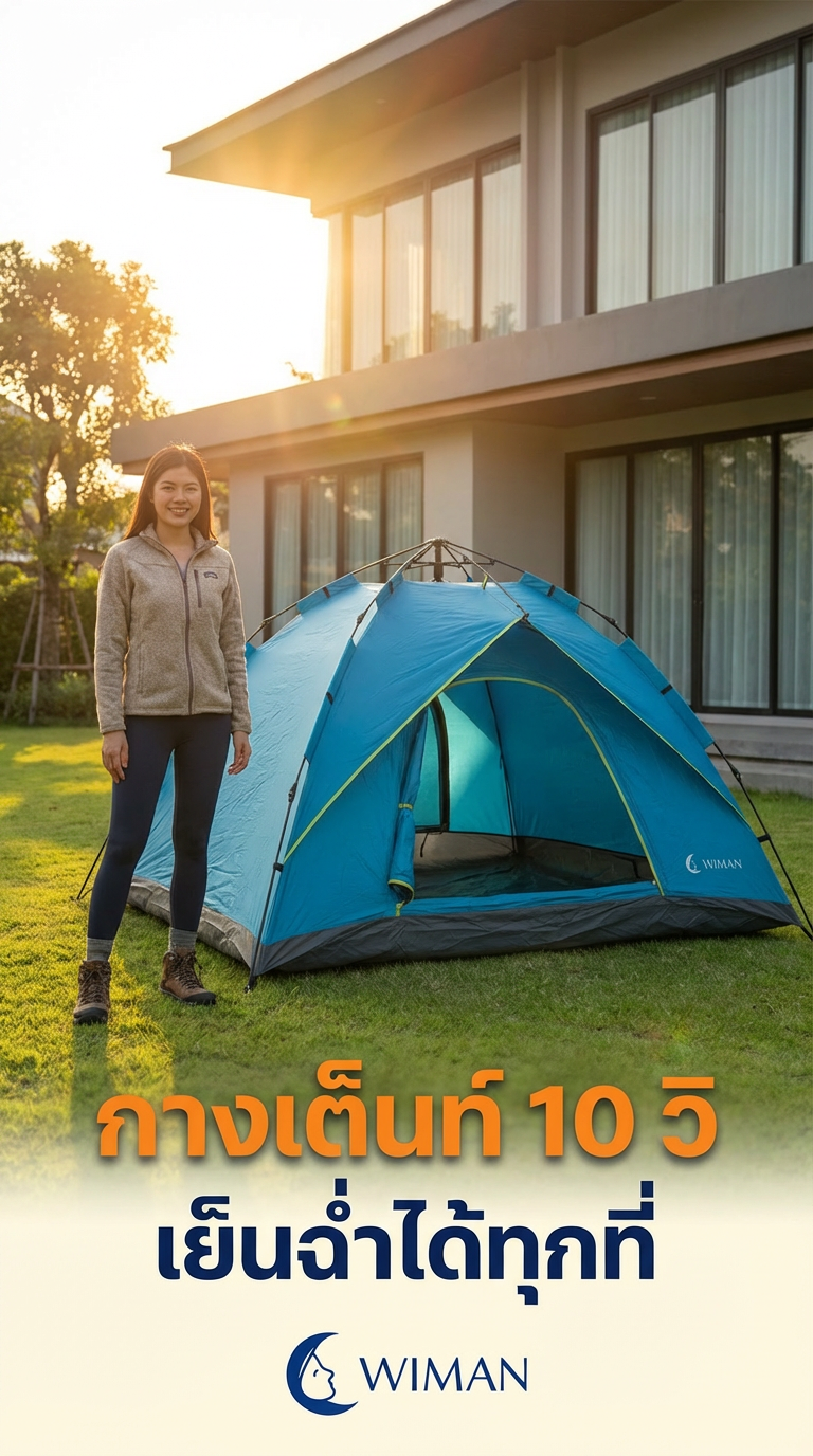 เต็นท์แอร์ WIMAN Air T890: แอร์เคลื่อนที่ส่วนตัว มาตรฐาน มอก. กางใน 10 วิ! แคมป์ปิ้งเย็นสบาย