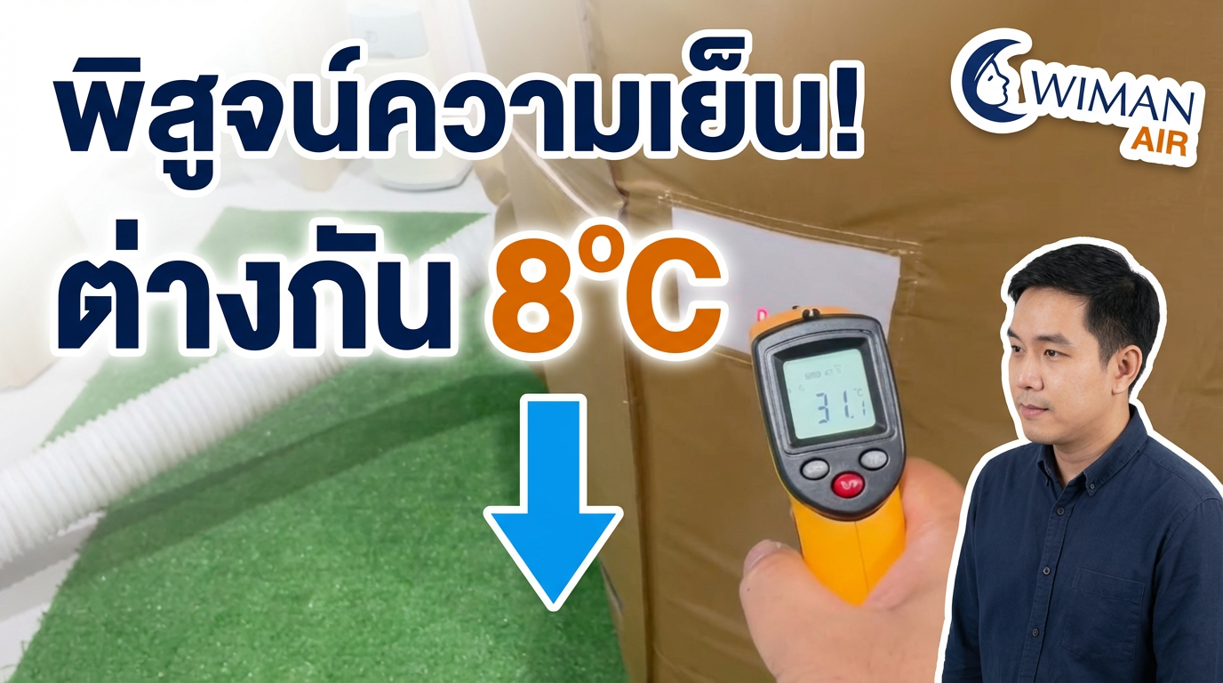 แอร์เคลื่อนที่ WIMAN AIR 3000 BTU เย็นจริงไหม? รีวิว+พิสูจน์แล้ว!